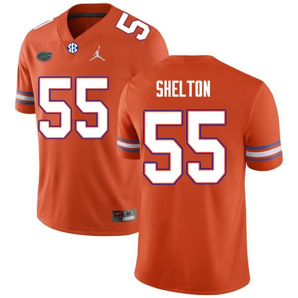 NCAA Florida Gators Antonio Shelton Men's #55 Nike Orange Stitched Authentic College Football Jersey PFS5364ZI